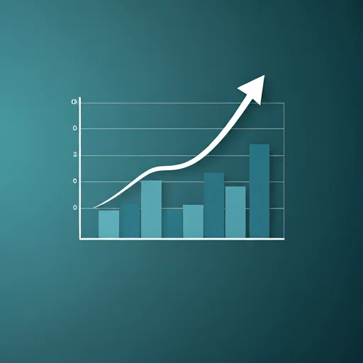 Modern house and financial growth chart