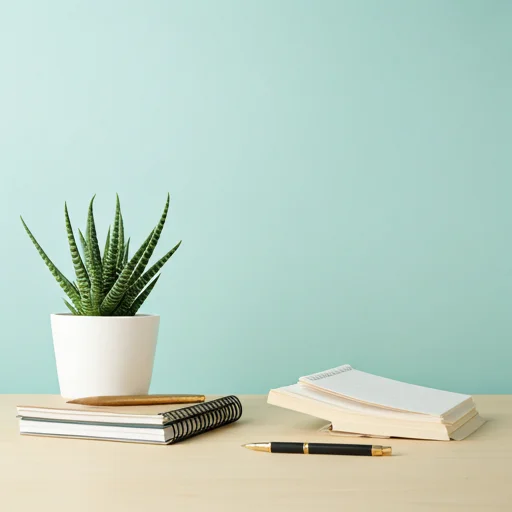 Modern office setup with accounting tools