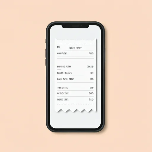 Digital receipt on a smartphone screen