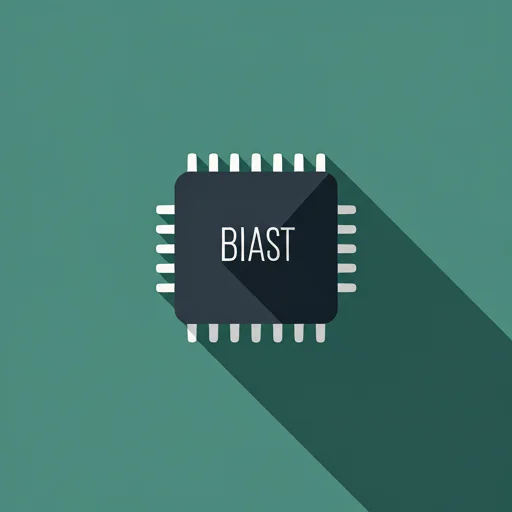 Flat digital chip illustration