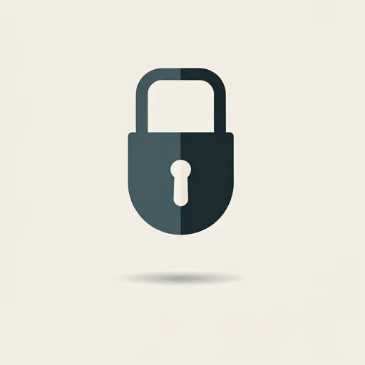 Flat lock icon illustration