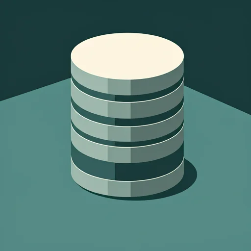 Flat database cylinder illustration