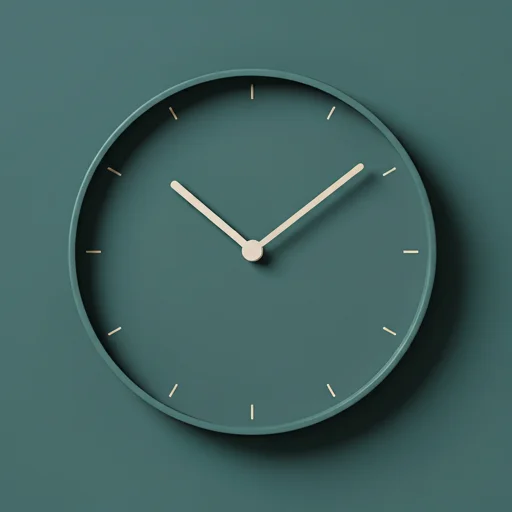 Flat minimalist clock face graphic